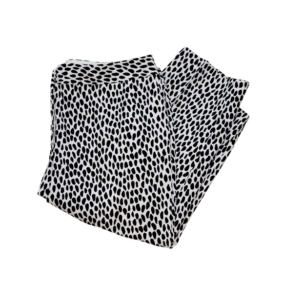 Talbots Slim Crop Cheetah Spot Pants Size 18WP Black White Animal Print NWOT NEW - Picture 2 of 7
